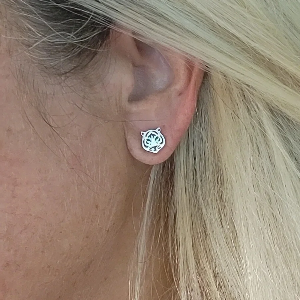 Tiger Stud Earrings, choice of color